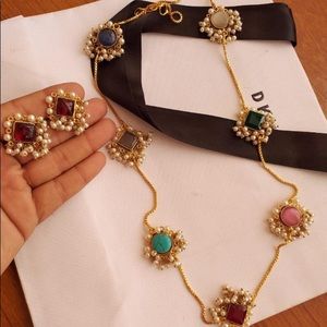 Mala set with stud earrings